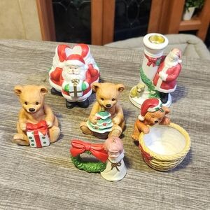 Vintage 90's porcelain Christmas Figures
